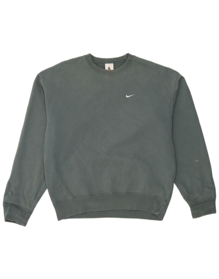 Nike Mens Moletom Jumper Pequeno Algodão Azul