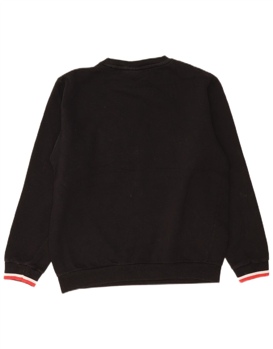 FILA moletom feminino oversized jumper UK 10 pequeno algodão preto