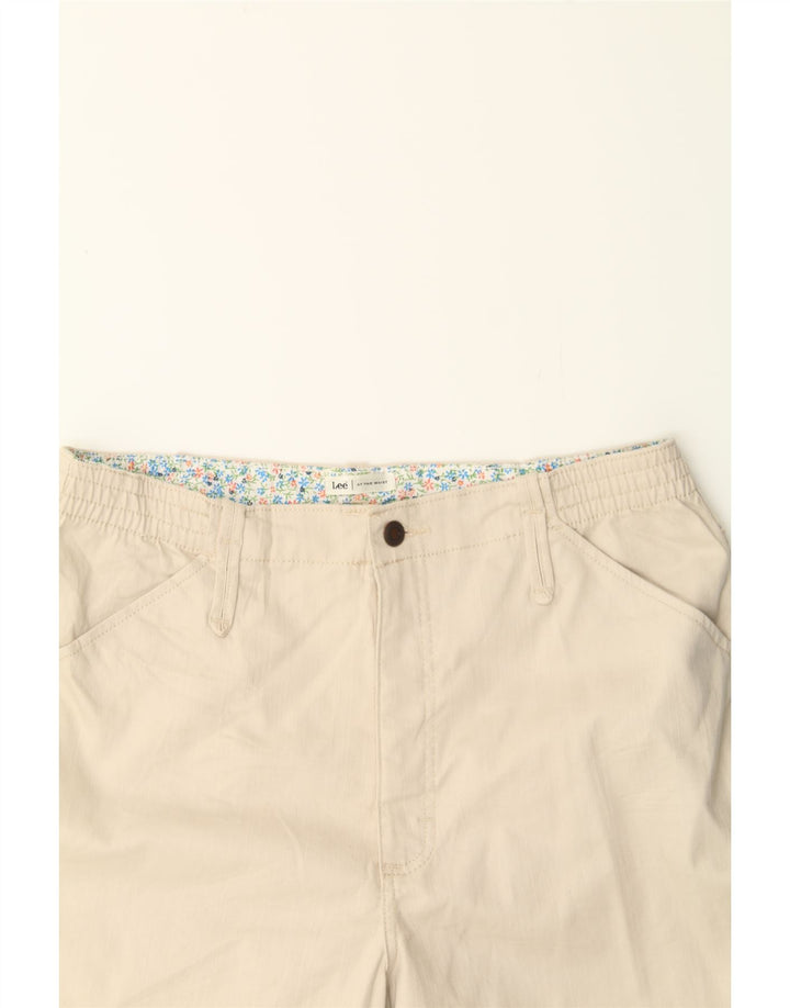 LEE Womens Straight Capri Trousers US 16 2XL W38 L18  Beige Cotton Vintage Lee and Second-Hand Lee from Messina Hembry 