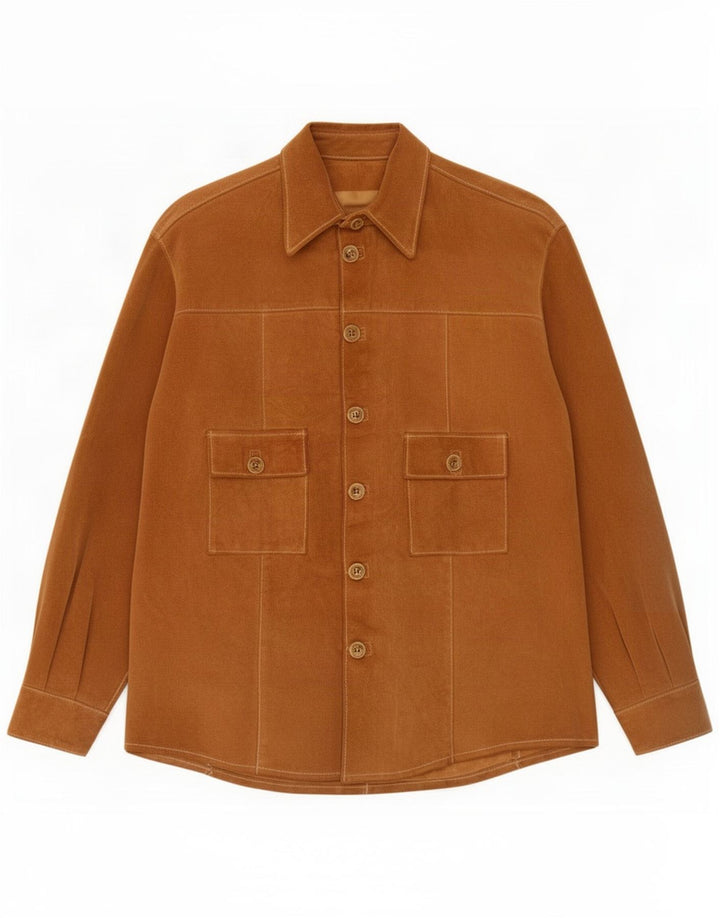 Jaqueta masculina vintage de camurça XL marrom