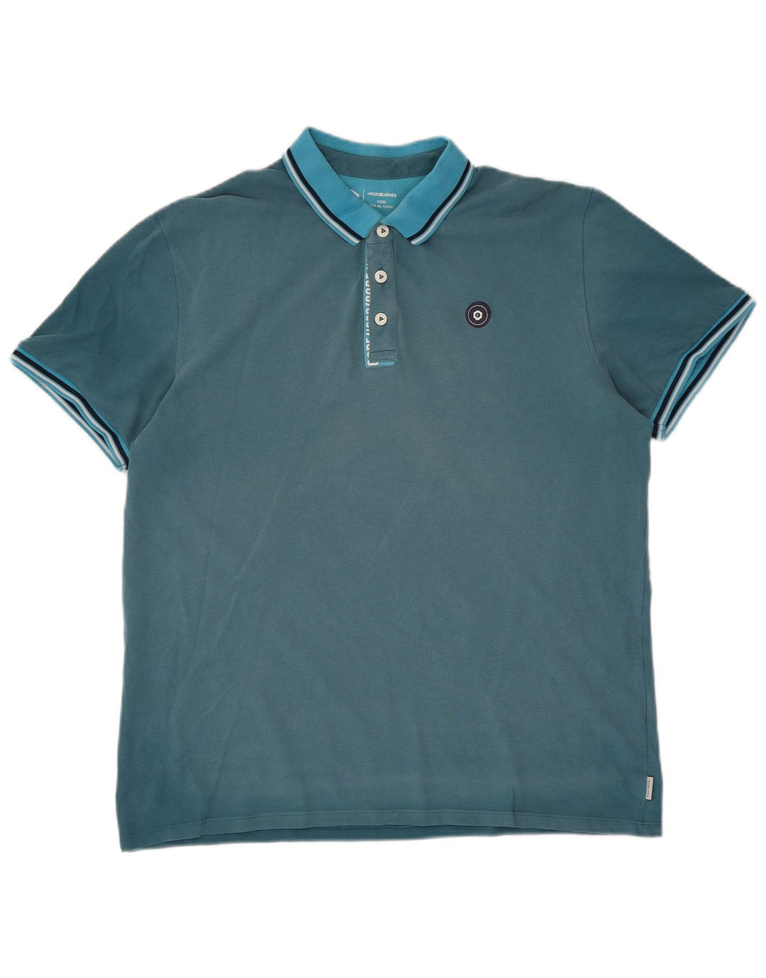Camisa polo masculina JACK & JONES XL algodão azul