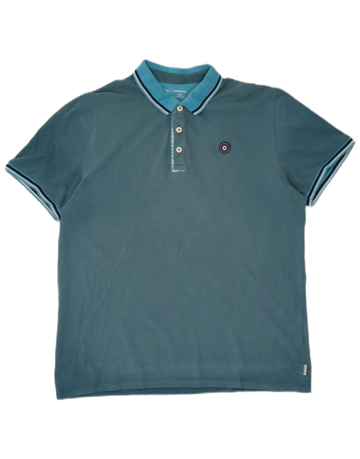 Camisa polo masculina JACK & JONES XL algodão azul