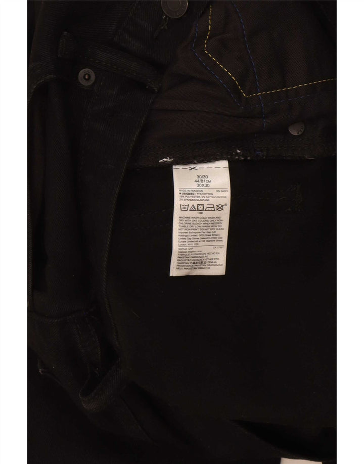 Gap Mens Jeans Slim W30 L30 Algodão Preto