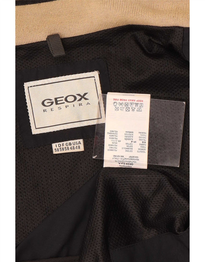 Jaqueta Bomber Geox Masculina Respira UK 48 4XL Poliamida Colorblock Preta