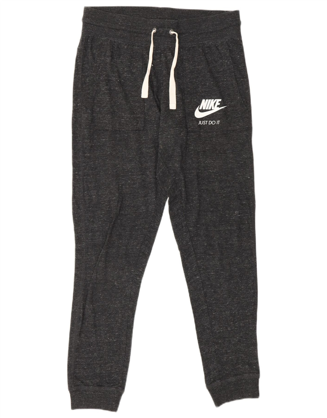 Calça esportiva feminina Nike Graphic Joggers UK 10 pequena cinza manchada