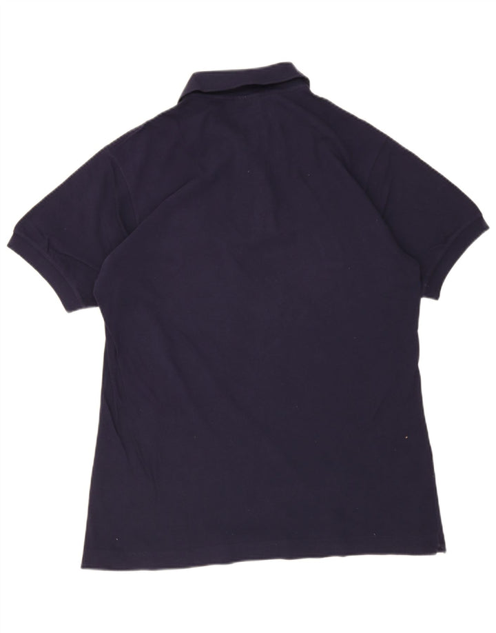 Camisa polo masculina Lacoste tamanho 4 médio algodão azul marinho