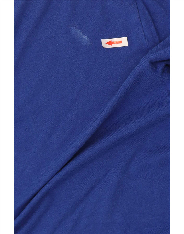 Top feminino M&Co manga comprida UK 14 modal azul médio