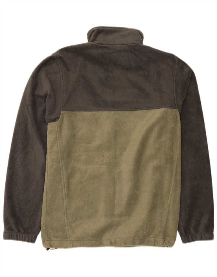 Jaqueta de lã masculina Columbia UK 10 poliéster colorblock verde pequeno
