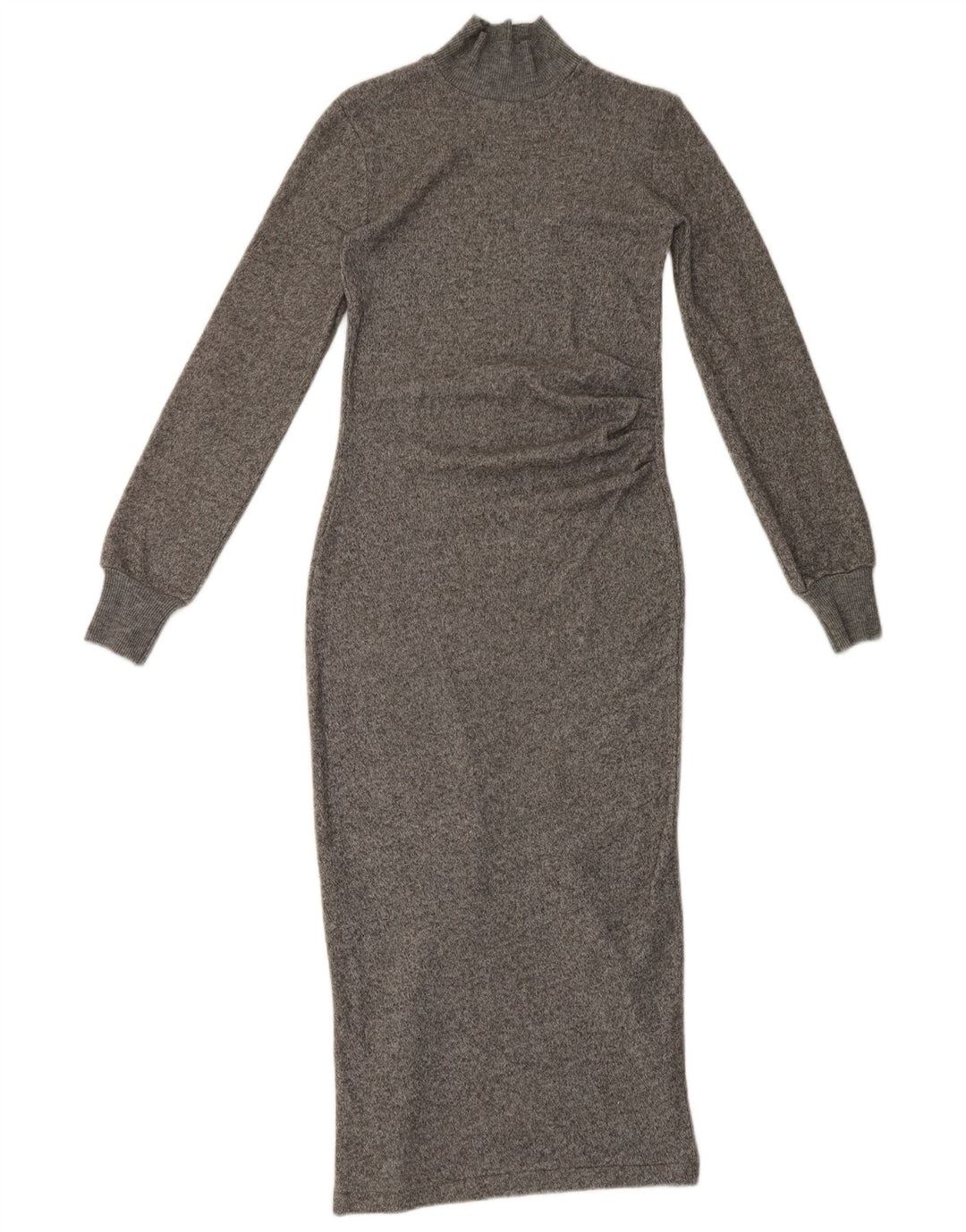 Vestido maxi feminino de manga comprida Zara UK 8 pequeno cinza