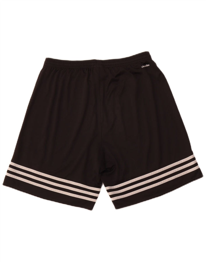 Shorts esportivos masculinos Adidas grande poliéster preto