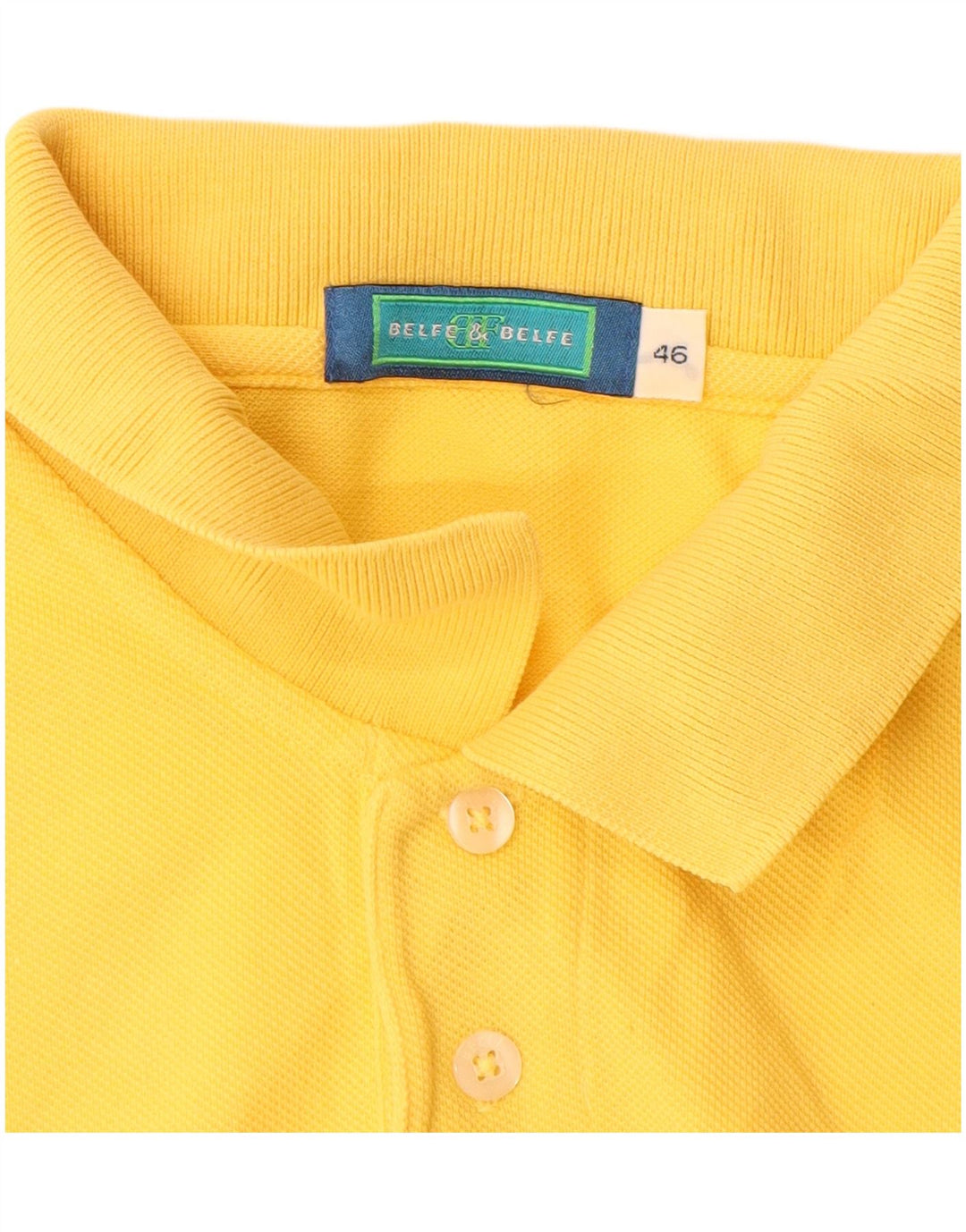 Camisa polo masculina Belfe & Belfe IT 46 algodão amarelo pequeno