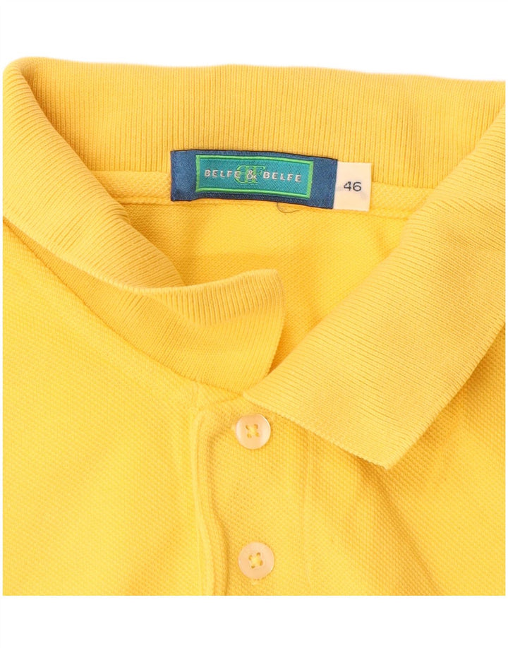Camisa polo masculina Belfe & Belfe IT 46 algodão amarelo pequeno