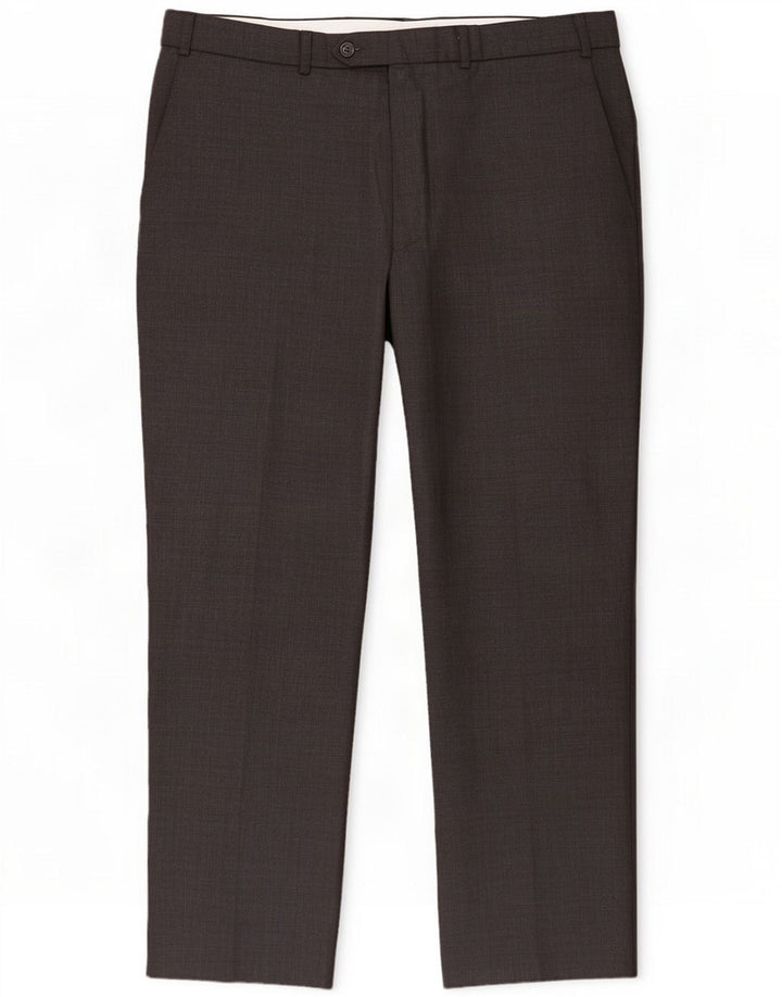 Calças masculinas de terno reto Marks & Spencer W36 L29 Poliéster cinza