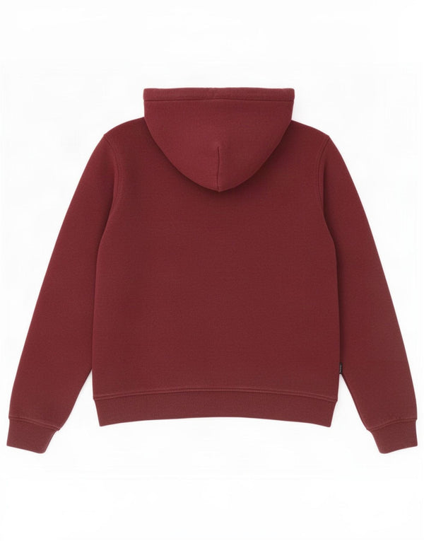 Suéter feminino com capuz gráfico Jack Wills Reino Unido 12 algodão médio Borgonha