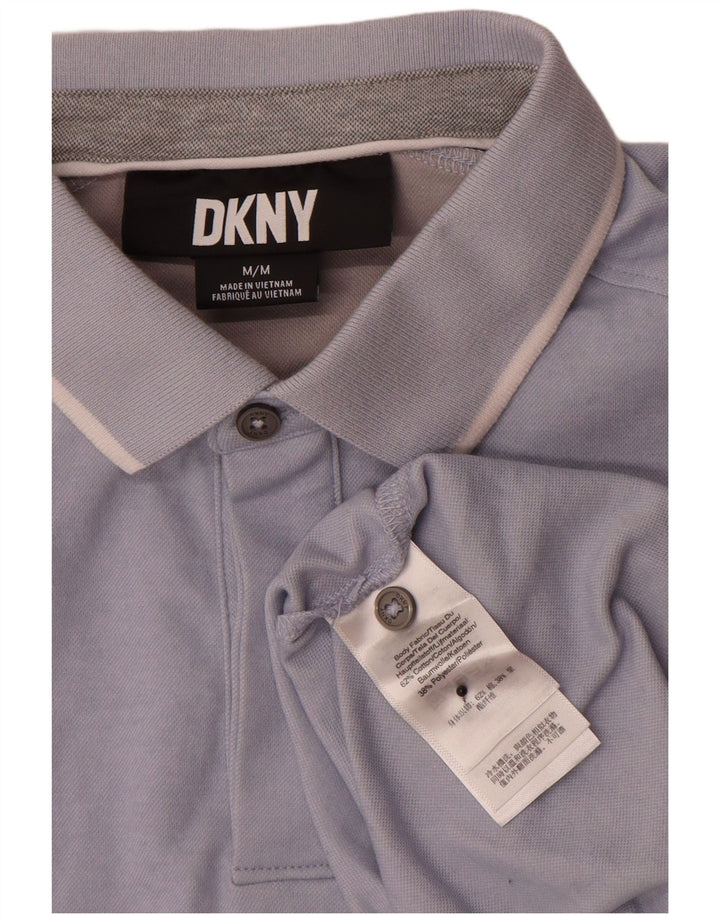 Camisa polo masculina Dkny algodão azul médio