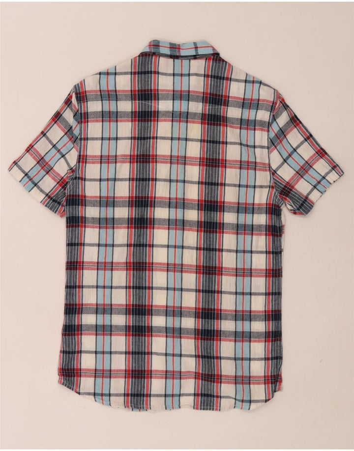 Camisa masculina de flanela de manga curta Lee grande algodão xadrez multicolorido