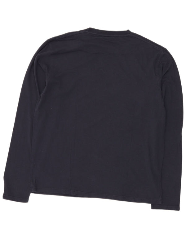 DIESEL Camiseta masculina gráfica de manga comprida XL azul marinho algodão