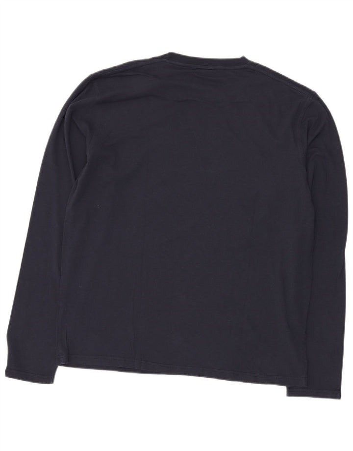 DIESEL Camiseta masculina gráfica de manga comprida XL azul marinho algodão