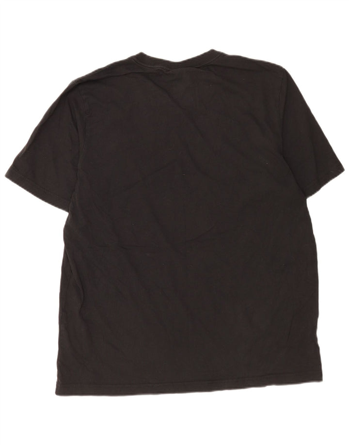 Adidas Mens Camiseta Top Grande Algodão Preto