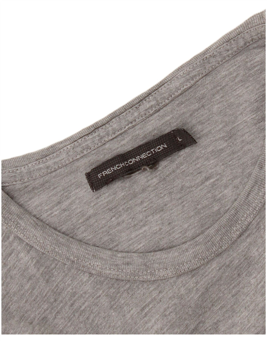 Camiseta feminina French Connection Top UK 14 grande cinza