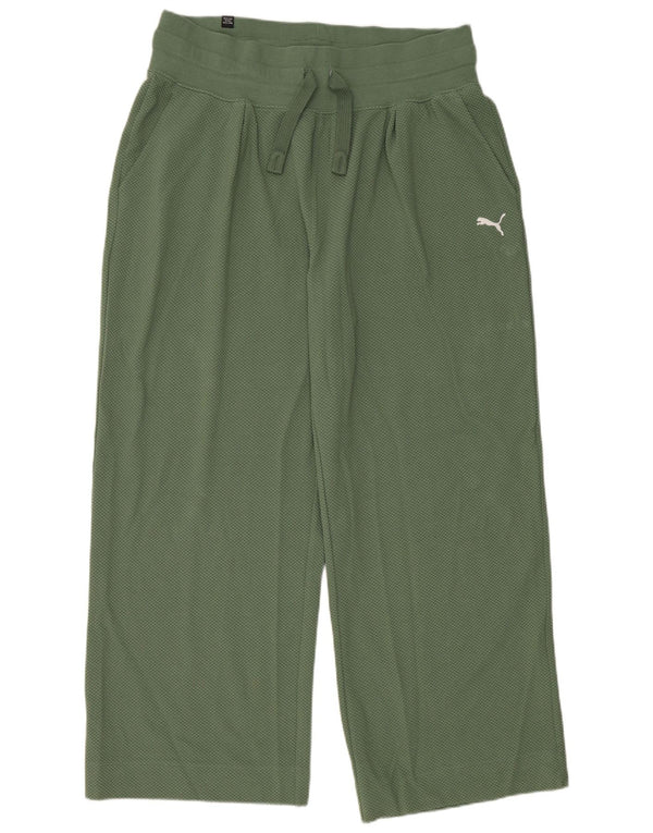 Calça de treino feminina Puma UK 18 XL verde algodão