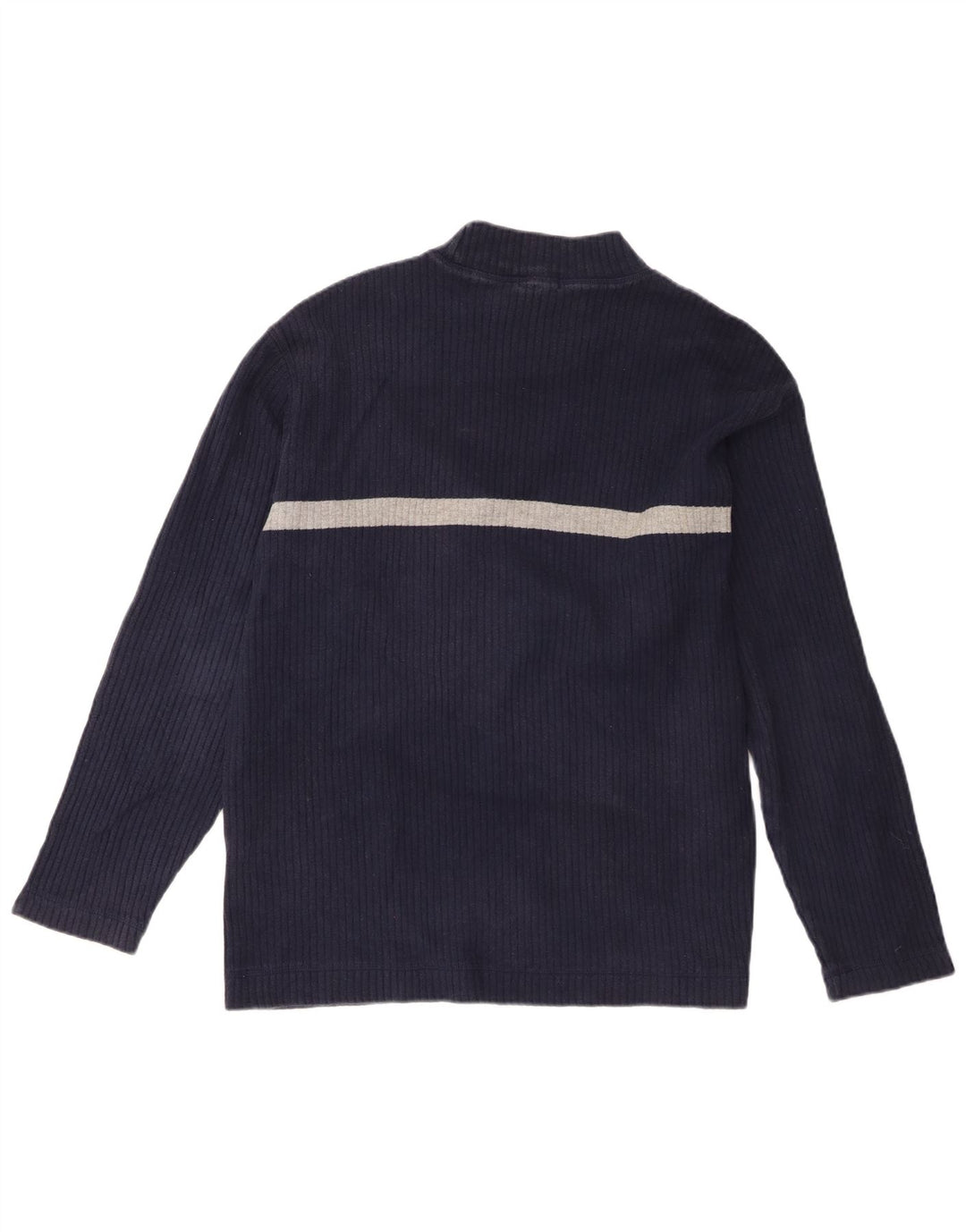 Top masculino Nautica de manga comprida médio azul marinho algodão colorblock
