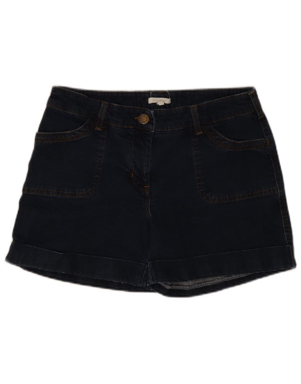 Shorts jeans feminino White Stuff UK 12 médio W30 algodão azul marinho