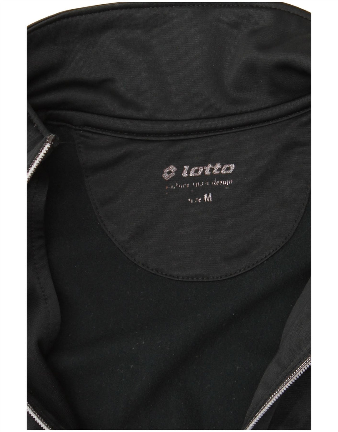 Lotto Womens Tracksuit Top Jacket UK 14 Médio Preto
