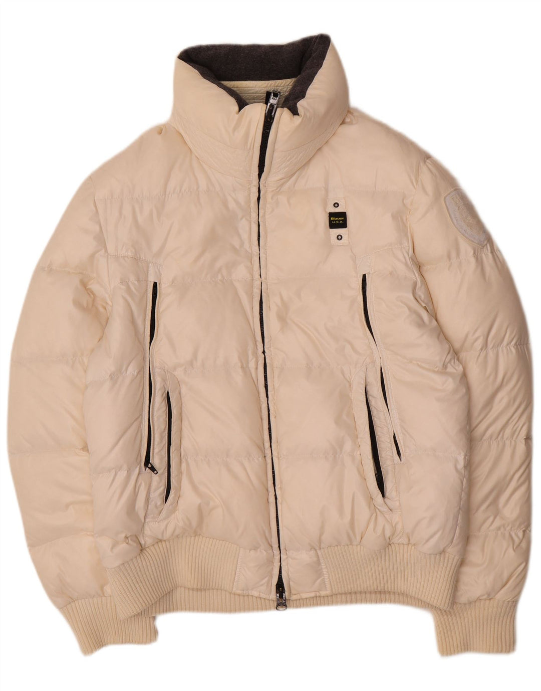 Jaqueta acolchoada feminina Blauer UK 20 2XL poliamida branca