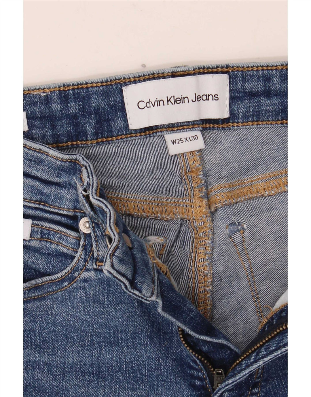 Calça jeans skinny feminina Calvin Klein W25 L30 azul