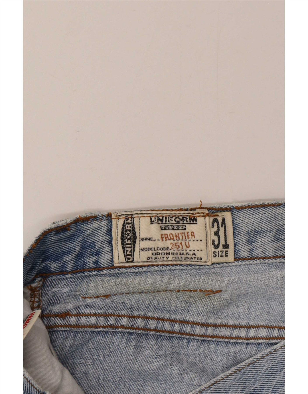 Uniforme masculino jeans reto W31 L30 algodão azul