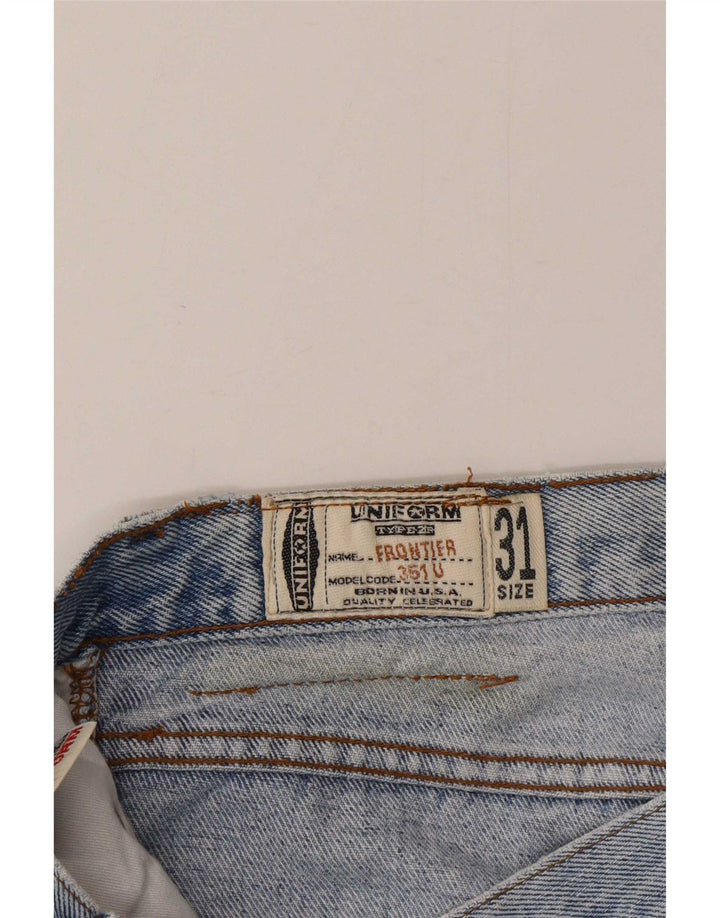 Uniforme masculino jeans reto W31 L30 algodão azul