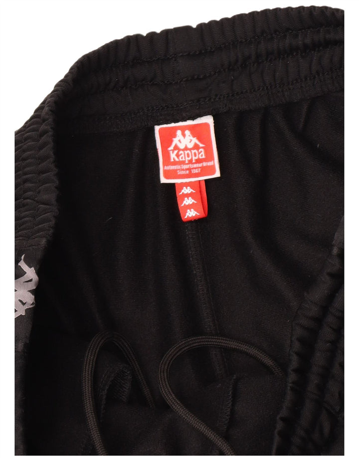 Kappa Mens Graphic Tracksuit Calças Joggers Médio Preto Poliéster