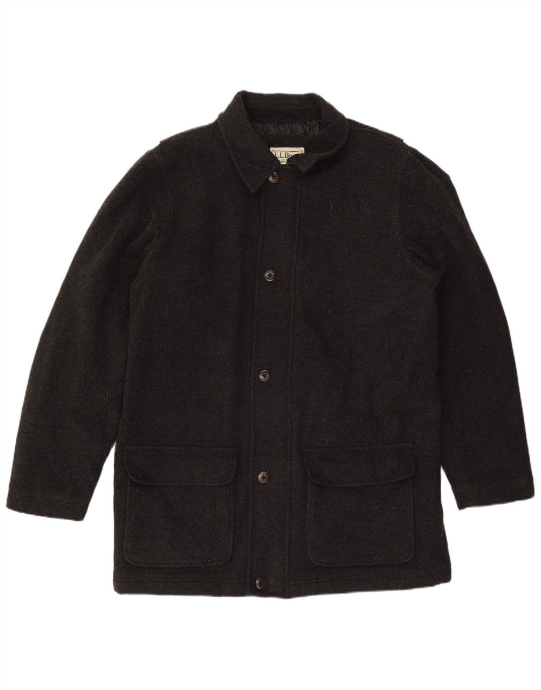 Sobretudo masculino L.L.Bean UK 40 grande lã cinza