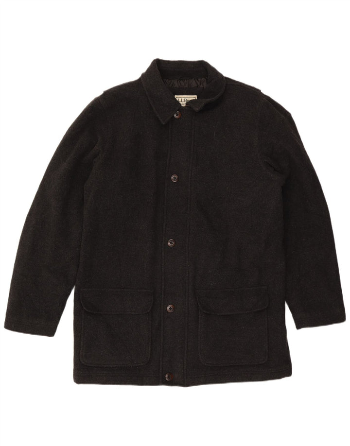 Sobretudo masculino L.L.Bean UK 40 grande lã cinza
