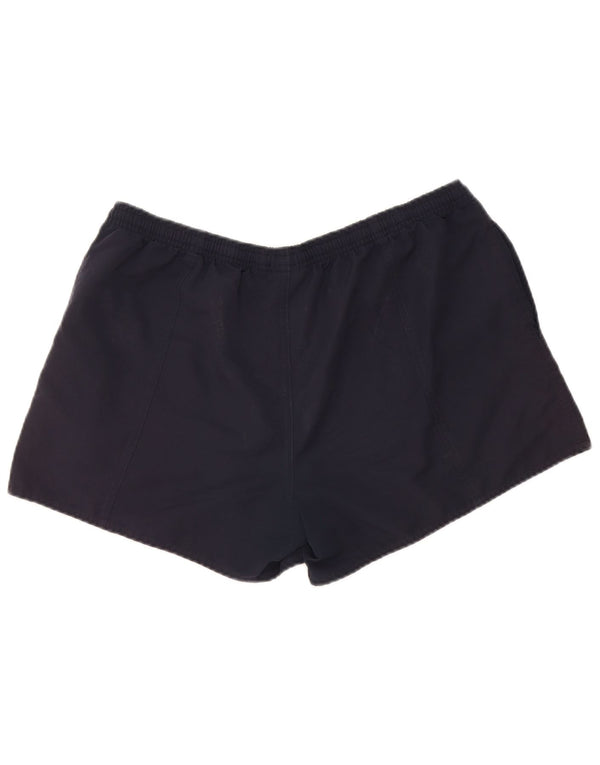 Shorts esportivos femininos Reebok UK 16 grande poliéster azul marinho