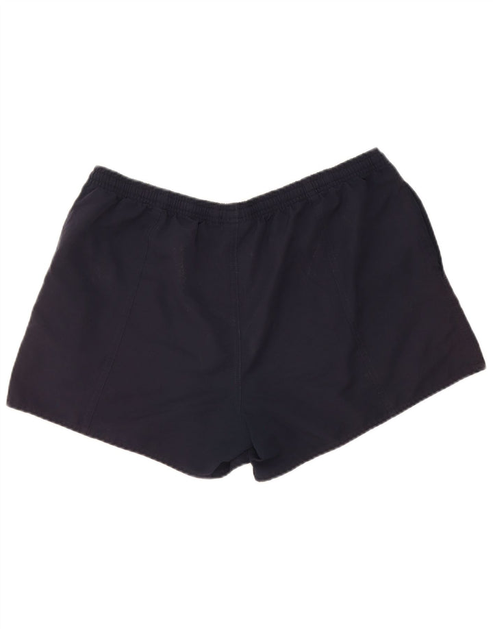 Shorts esportivos femininos Reebok UK 16 grande poliéster azul marinho