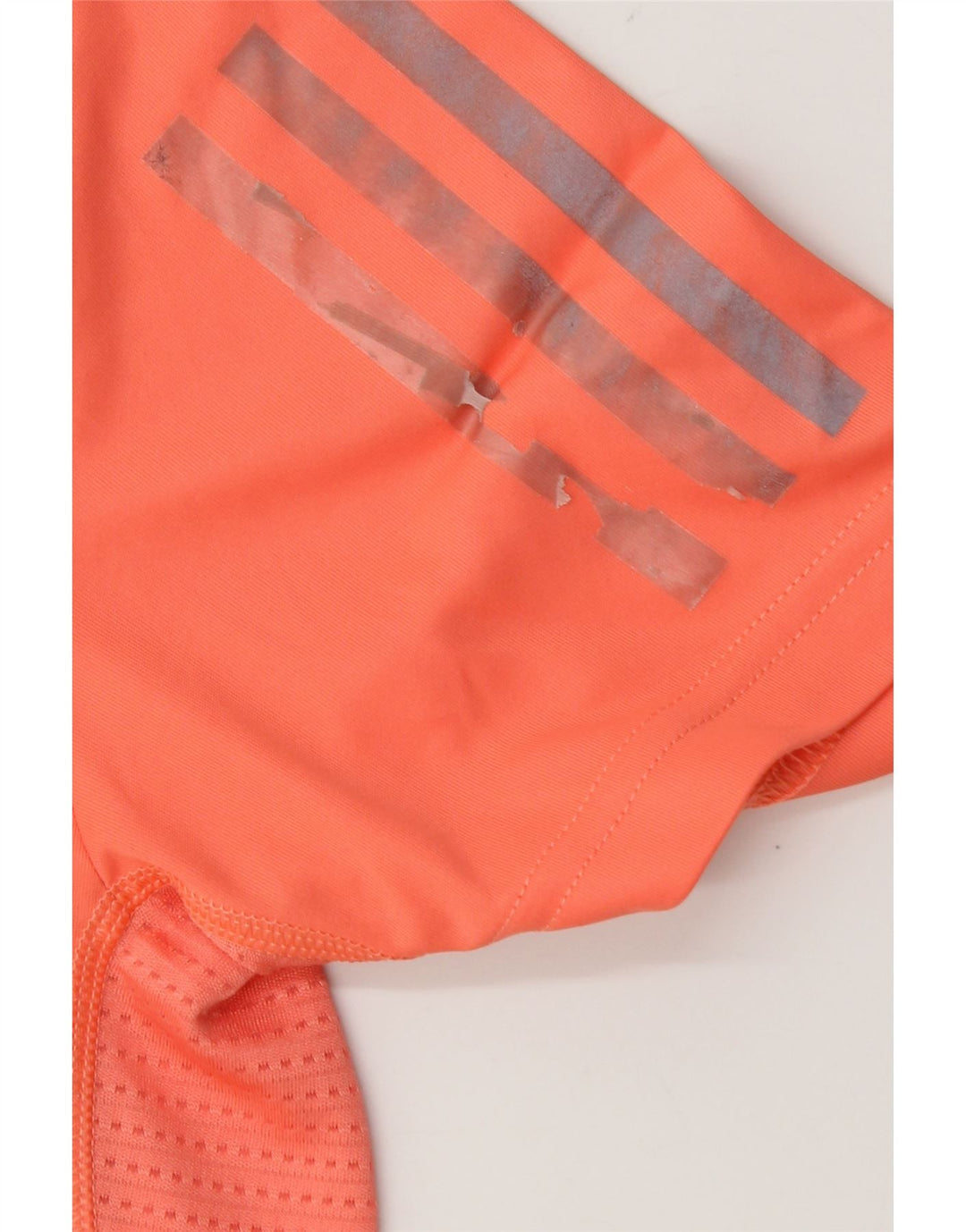 Adidas Mens Running T-Shirt Top Pequeno Laranja Poliéster