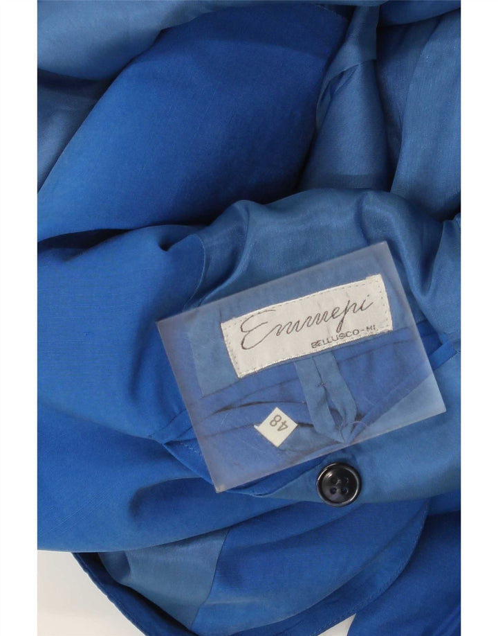 Jaqueta Blazer Masculina Vintage com 3 Botões IT 48 Azul Médio