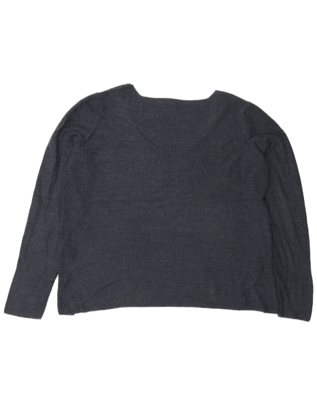Suéter feminino Fat Face com decote em V grande Reino Unido 12 azul marinho médio