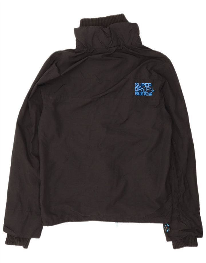 Jaqueta de chuva masculina SUPERDRY The Windcheater UK 40 grande nylon preto