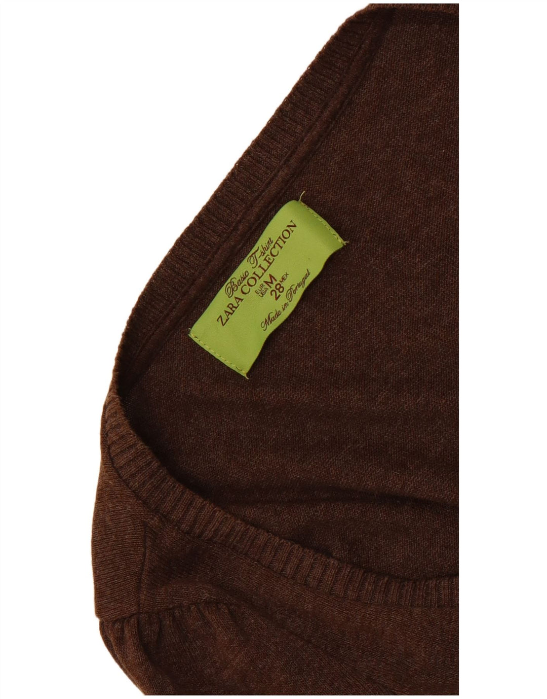 Suéter cardigã feminino Zara manga 3/4 Reino Unido 12 marrom médio