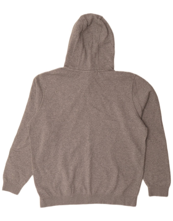 Nike masculino moletom com capuz XL cinza manchado de algodão