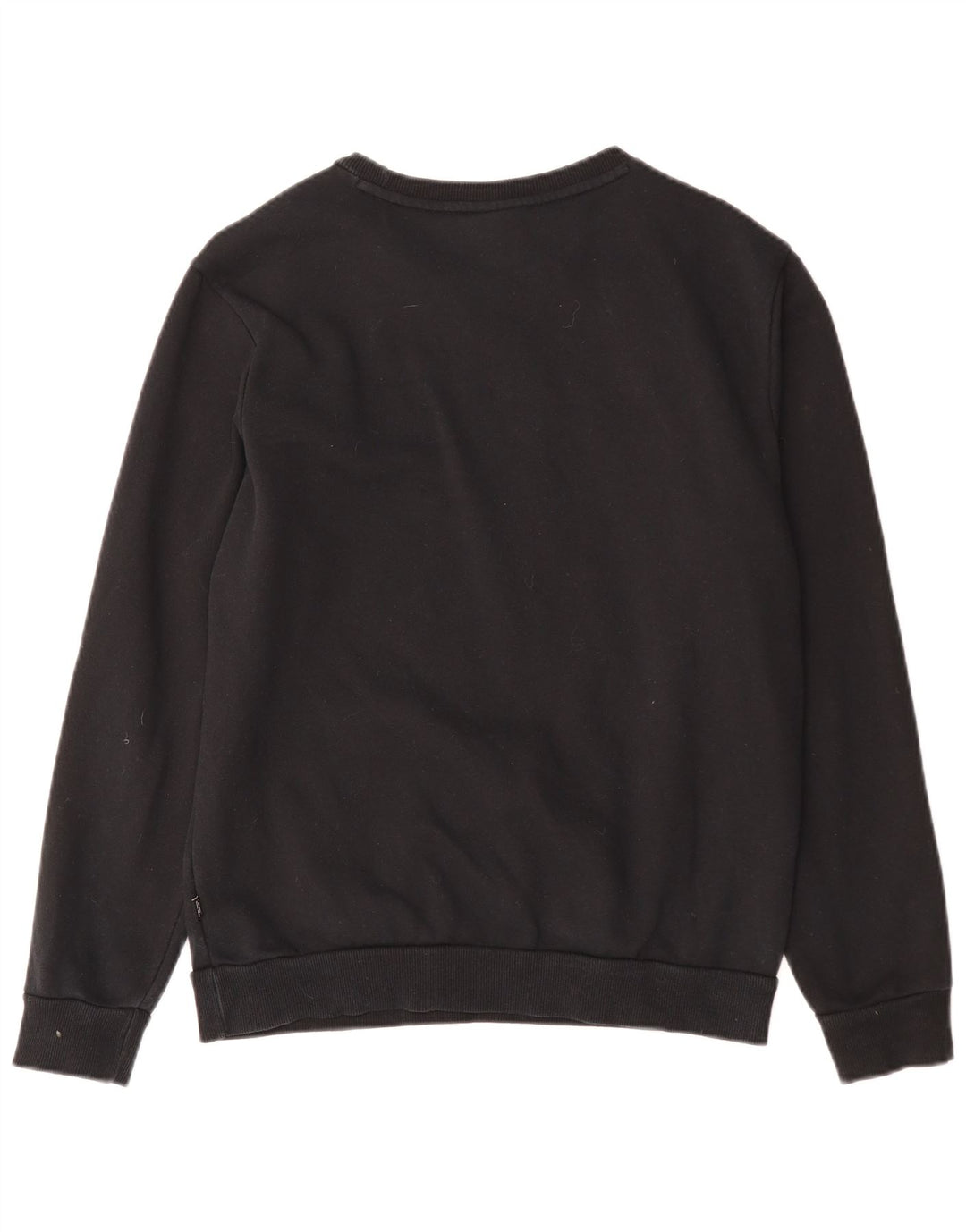 PUMA Mens Graphic Moletom Jumper Pequeno Algodão Preto