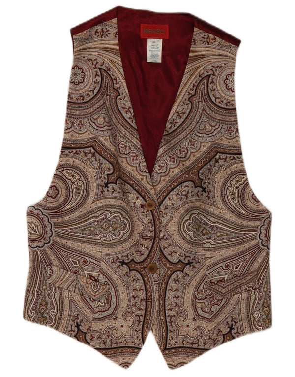 Colete feminino Kenzo EU 40 médio multicolorido lã paisley