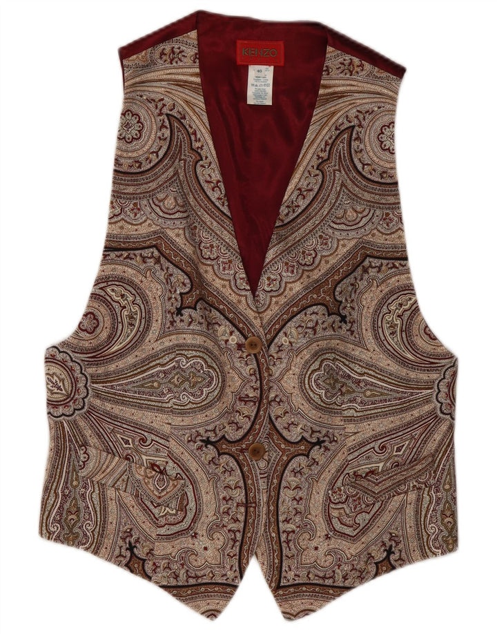 Colete feminino Kenzo EU 40 médio multicolorido lã paisley