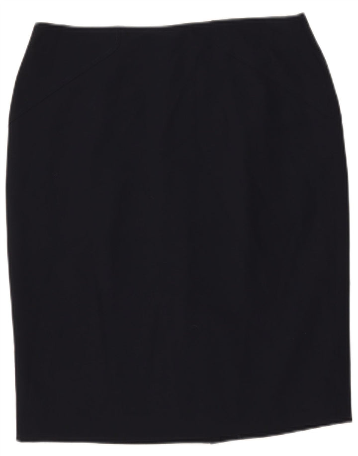 Saia lápis feminina John Lewis Reino Unido 12 médio W30 azul marinho poliéster