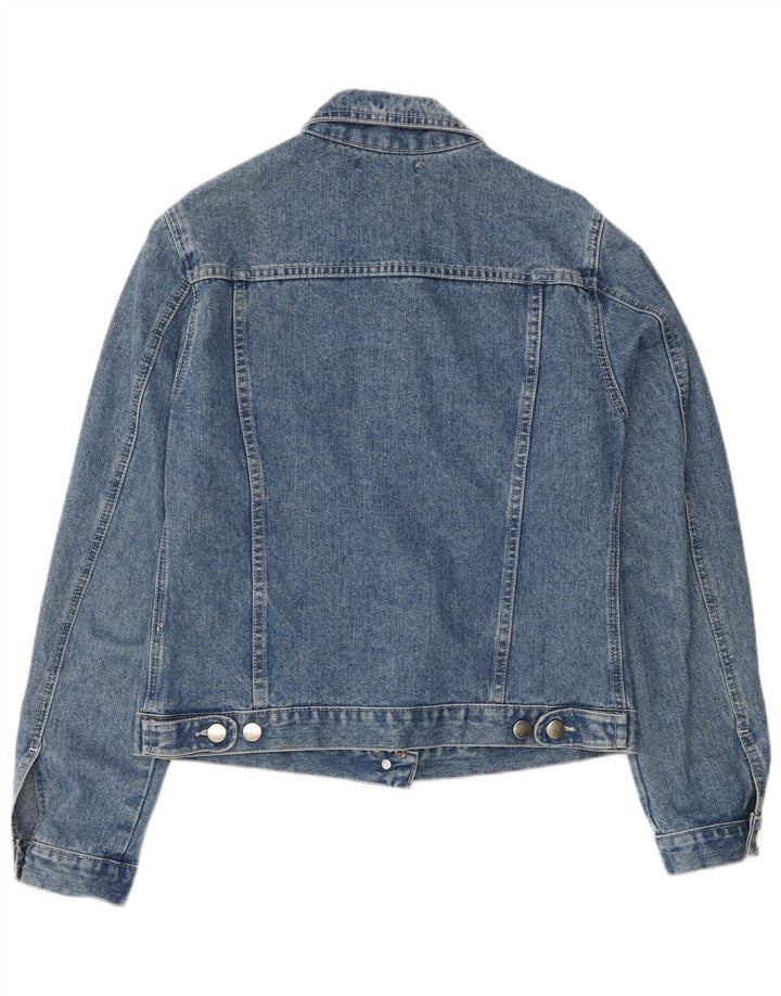 Jaqueta jeans feminina Gaudi UK 10 algodão azul pequeno