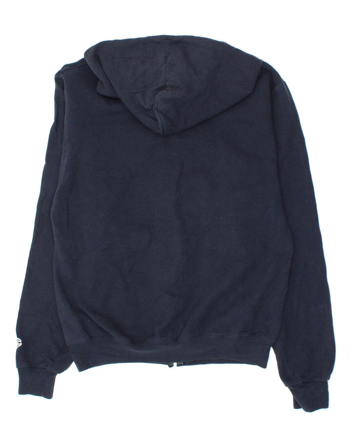 CHAMPION Mens Graphic Zip Hoodie Sweater XS Navy Blue Vintage Champion and Second-Hand Champion from Messina Hembry 