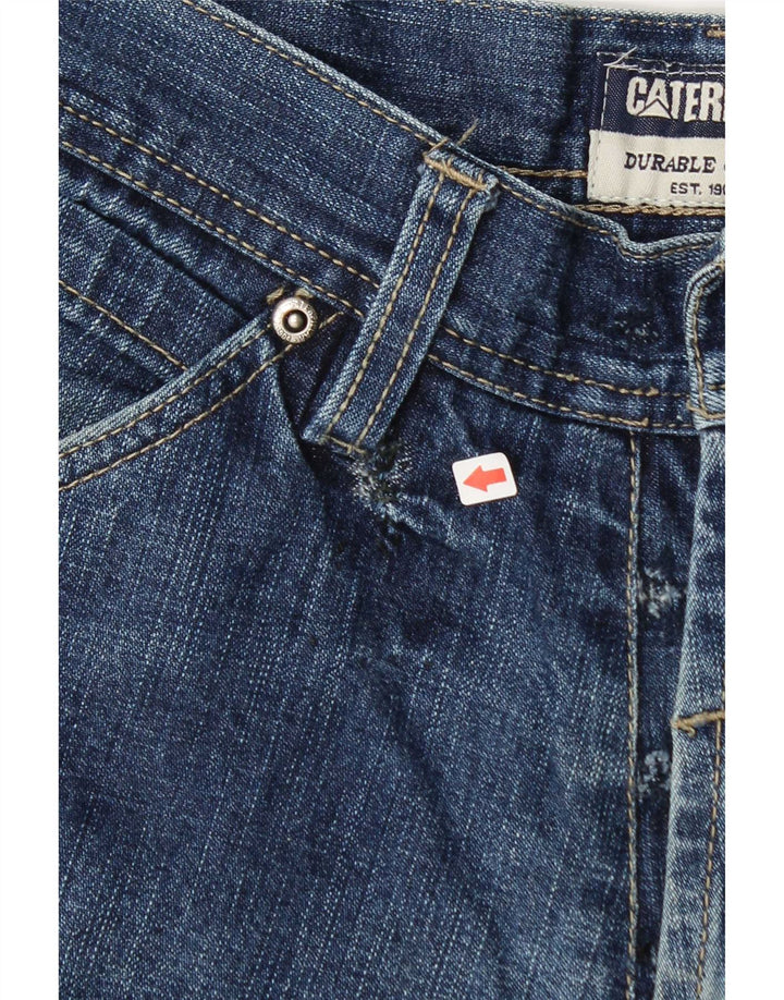 Calça jeans reta masculina Caterpillar Cargo W28 L31 algodão azul